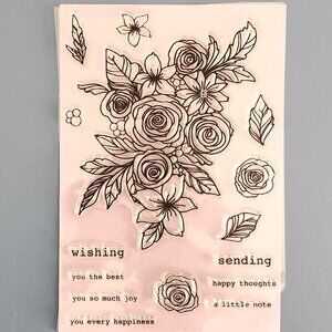 #16 Stamp Set Flower Bouguet Thinking of You Card Making Scrapbooking